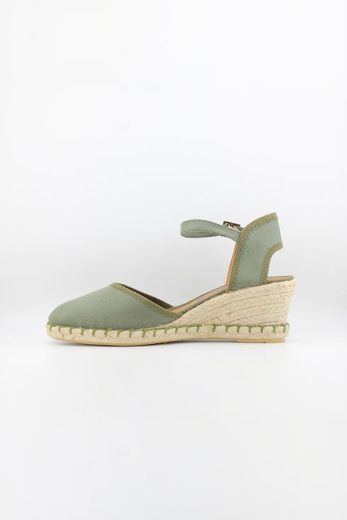 Verbenas Suede Espadrille Plain Wedge Sandals